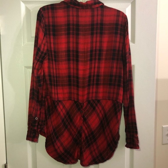 Lucky Brand Red/Black Plaid Shirt - Picture 5 of 7